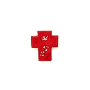 Kruisje Keramiek 12 X 10 Cm Rood